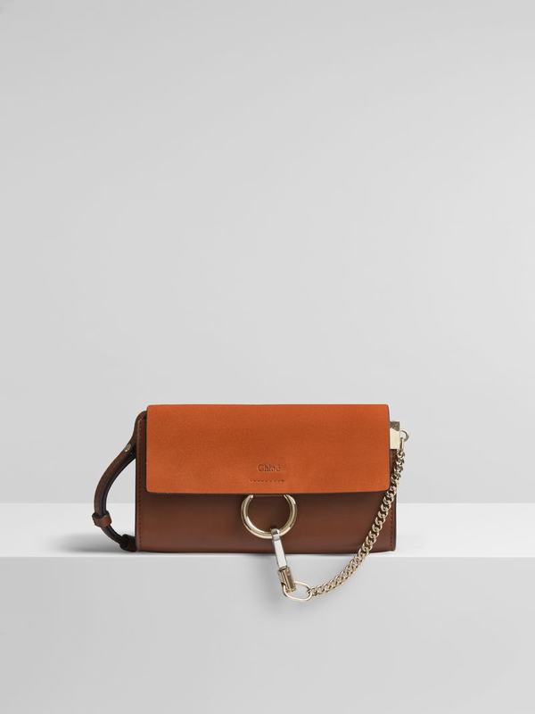 Chloé Carteras Mujer Faye Amarillo Suede XZCH95734